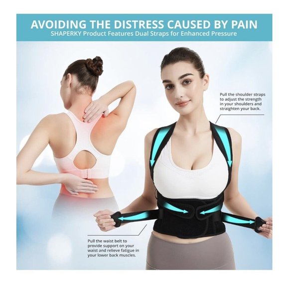 Back Brace and Posture Corrector Women Men Adjustable Lightweight Small Shaperky - Picture 4 of 8
